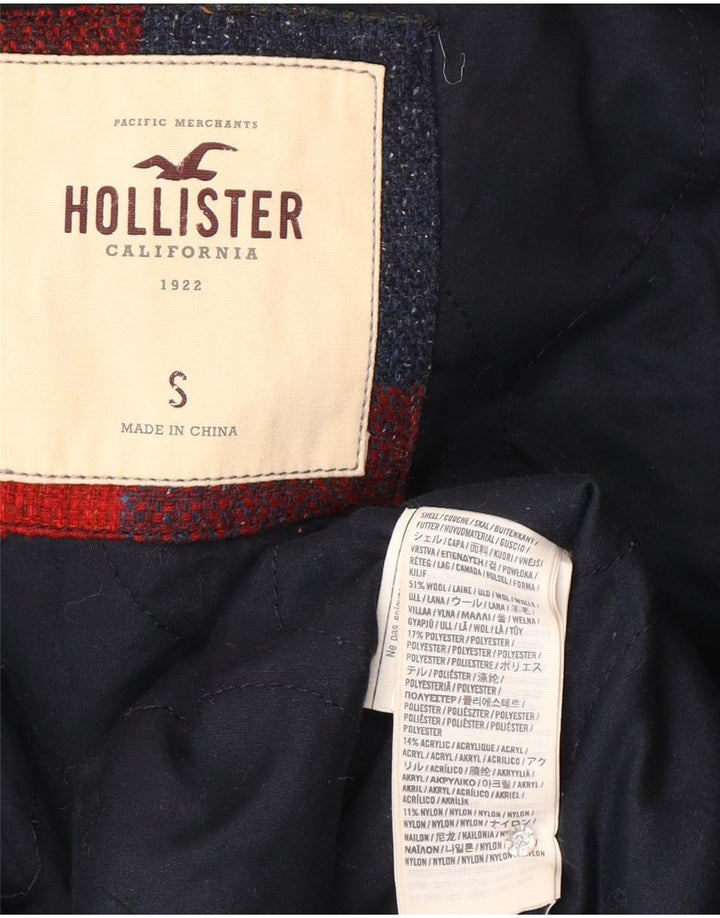 Женская ветровка с капюшоном Hollister UK 10, маленькая разноцветная клетка
