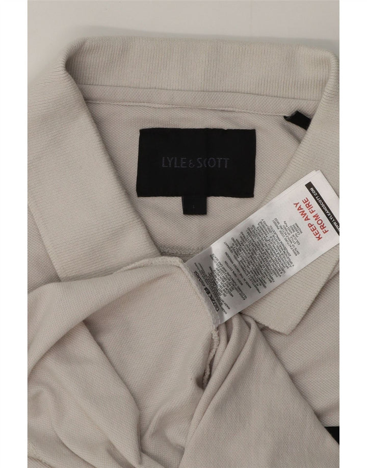 Мужская рубашка-поло LYLE & SCOTT большого размера из хлопка белого цвета