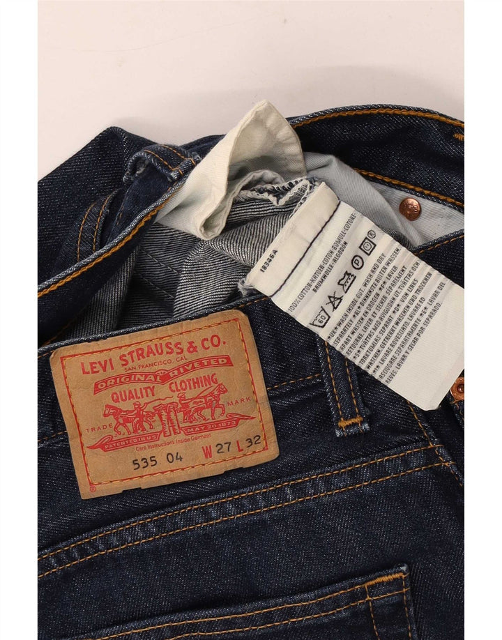 Мужские прямые джинсы Levi's 535 W27 L32 темно-синие, хлопок