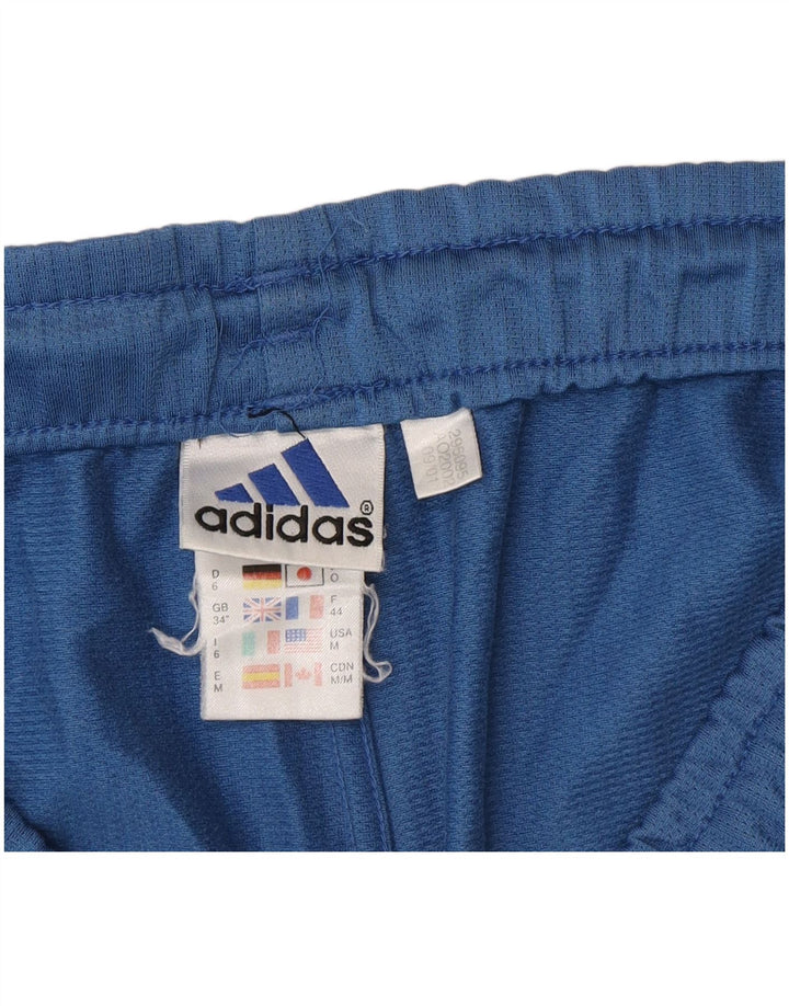 Мужские спортивные шорты Adidas среднего синего цвета из полиэстера