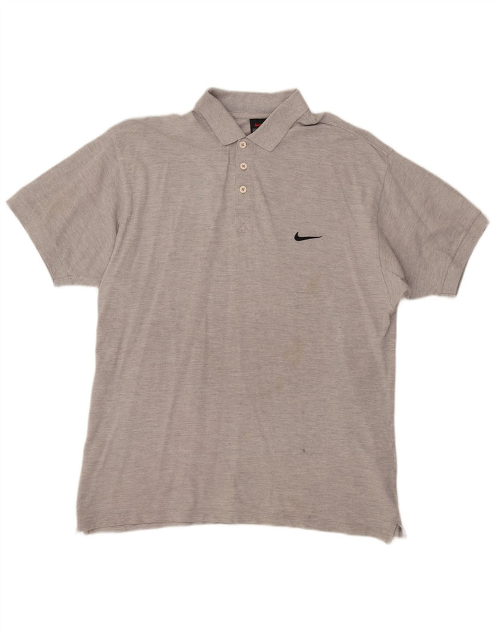 Мужская рубашка-поло Nike UK 44/46, большая серая, хлопок