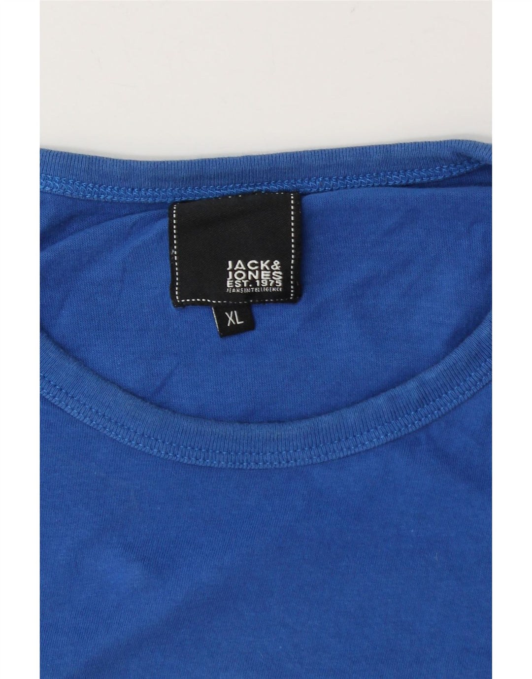 Мужская футболка с рисунком JACK & JONES, топ XL, синяя