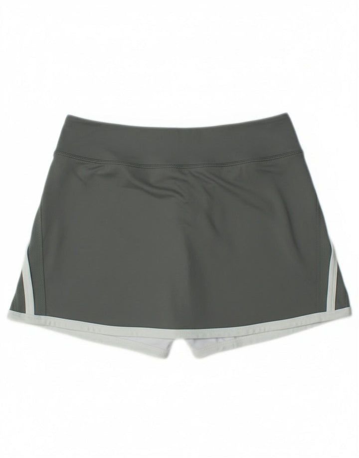 Женские шорты Nike Dri Fit UK 14, большие серые, полиэстер с цветными блоками