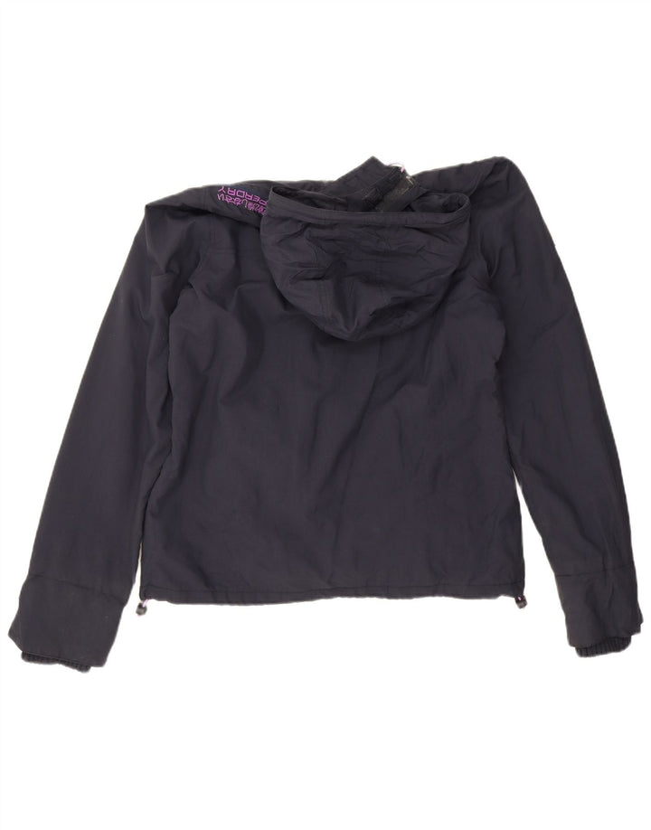 Женская ветровка с рисунком Superdry UK 14, средний темно-синий