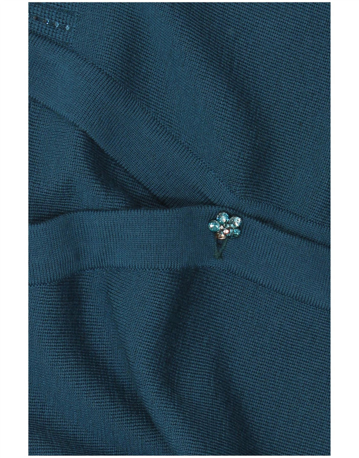 Женский кардиган Luisa Spagnoli, Великобритания, 18 XL, синий, шерсть