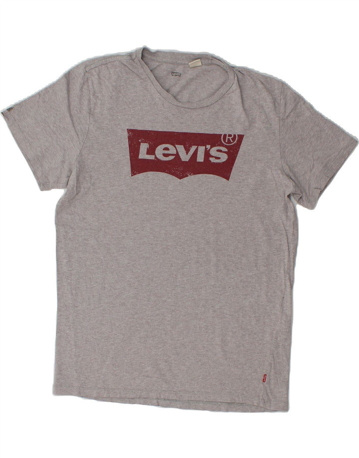LEVI'S Mens Graphic T-Shirt Top Small Grey Cotton Vintage Levi's and Second-Hand Levi's from Messina Hembry 