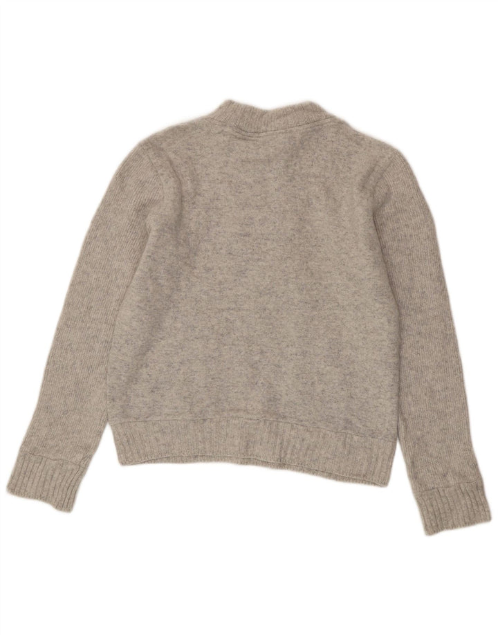 Мужской приталенный джемпер с воротником на молнии Lacoste, размер 4, средний серый в крапинку