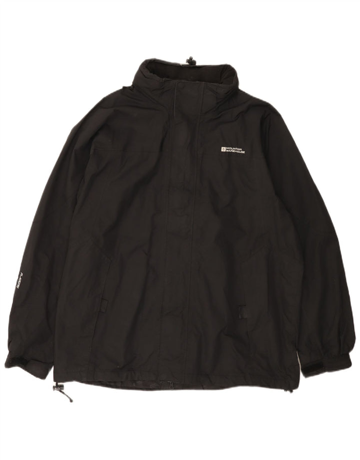 Мужская дождевик с капюшоном Mountain Warehouse UK 38, средний черный нейлон