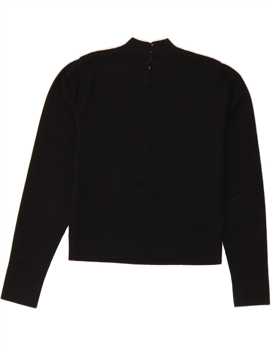 VINTAGE Womens Crop Blouse Top UK 12 Medium Black Vintage Vintage and Second-Hand Vintage from Messina Hembry 