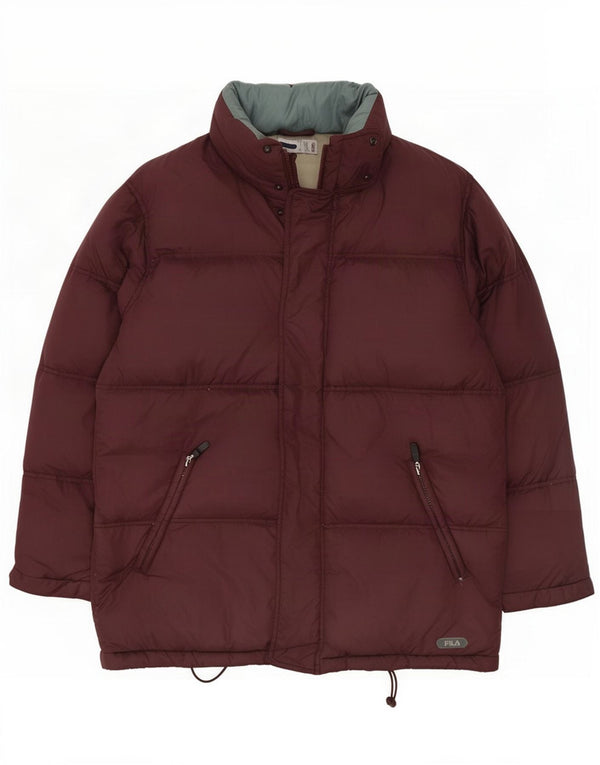 Мужская утепленная куртка свободного кроя Fila IT 44 XS бордовый полиамид