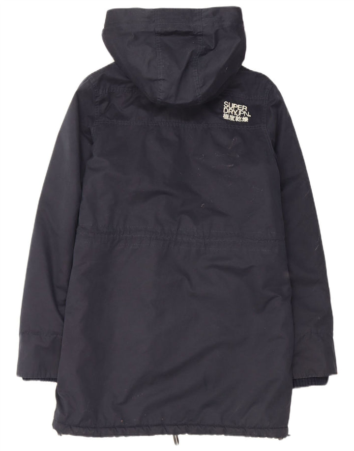 Мужская парка из шерпы с капюшоном Superdry UK 38, средний темно-синий, полиэстер