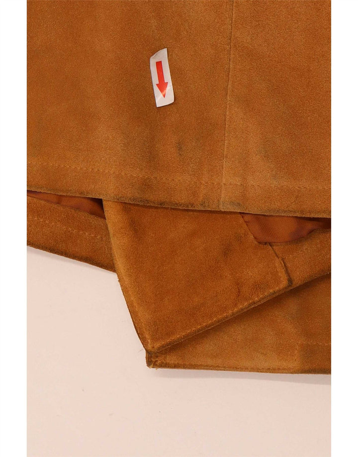 Винтажное женское замшевое пальто IT 42 Medium Beige Leather