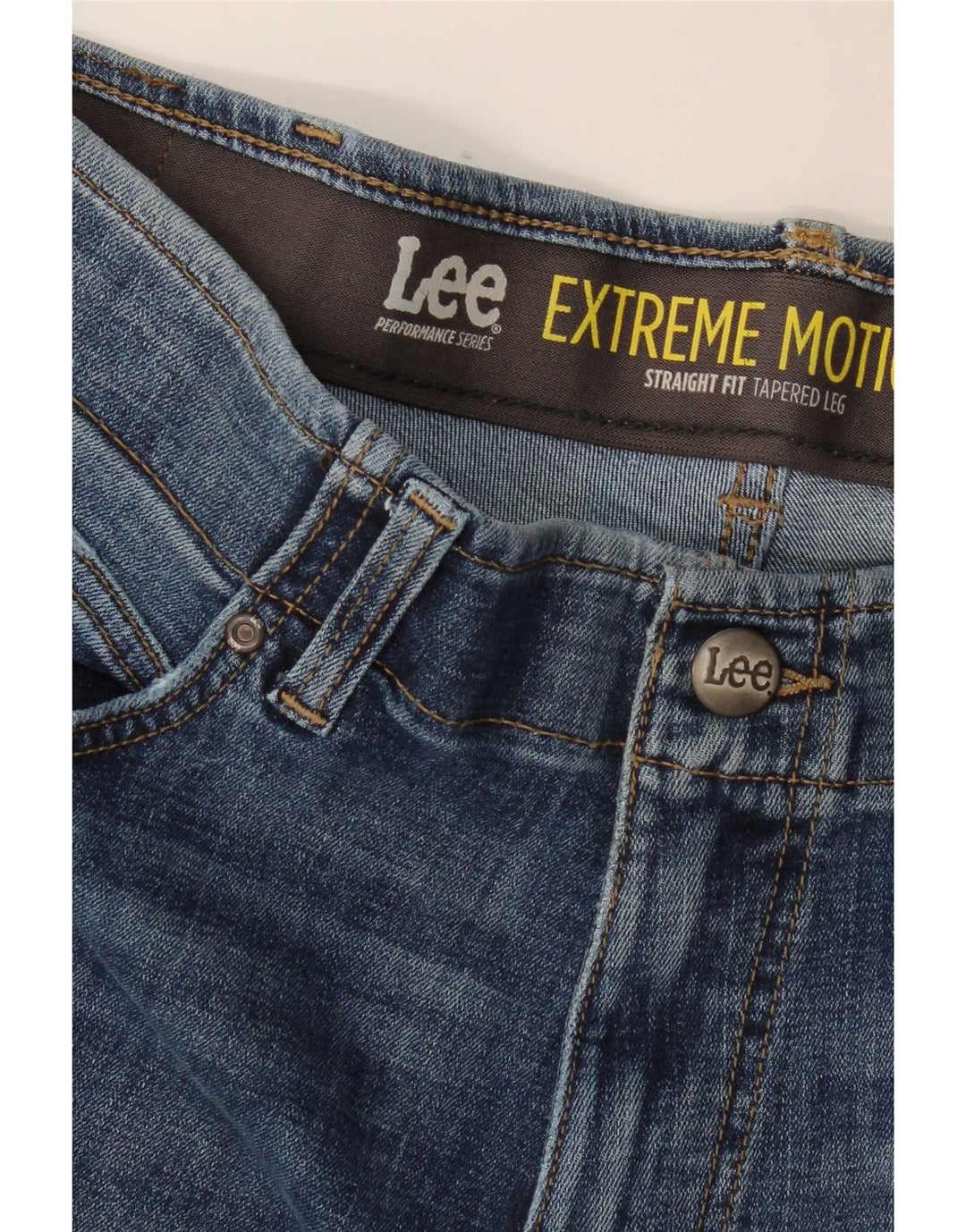 Мужские прямые зауженные джинсы Lee W34 L31 синие