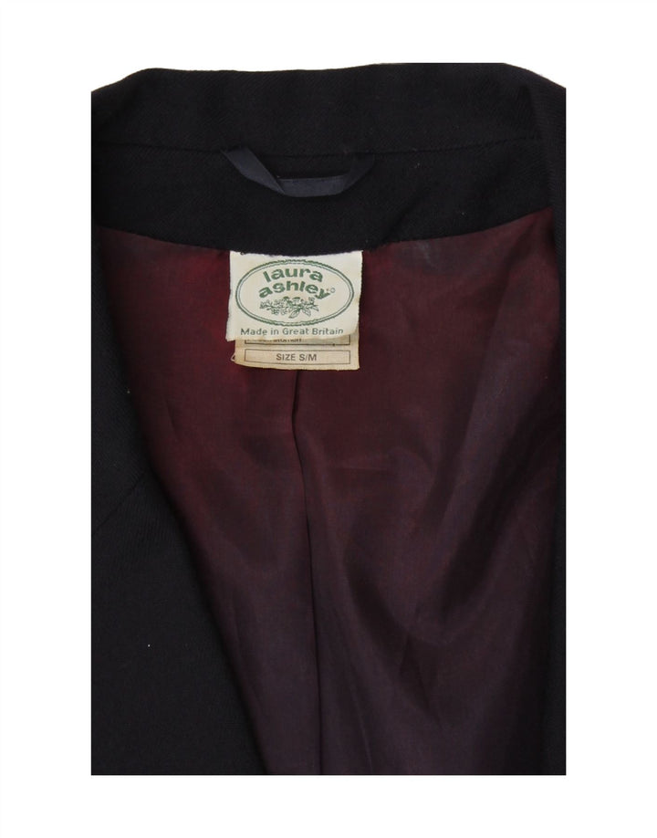 Женский пиджак на 2 пуговицах Laura Ashley, Великобритания, 10, маленький, темно-синий, шерстяной