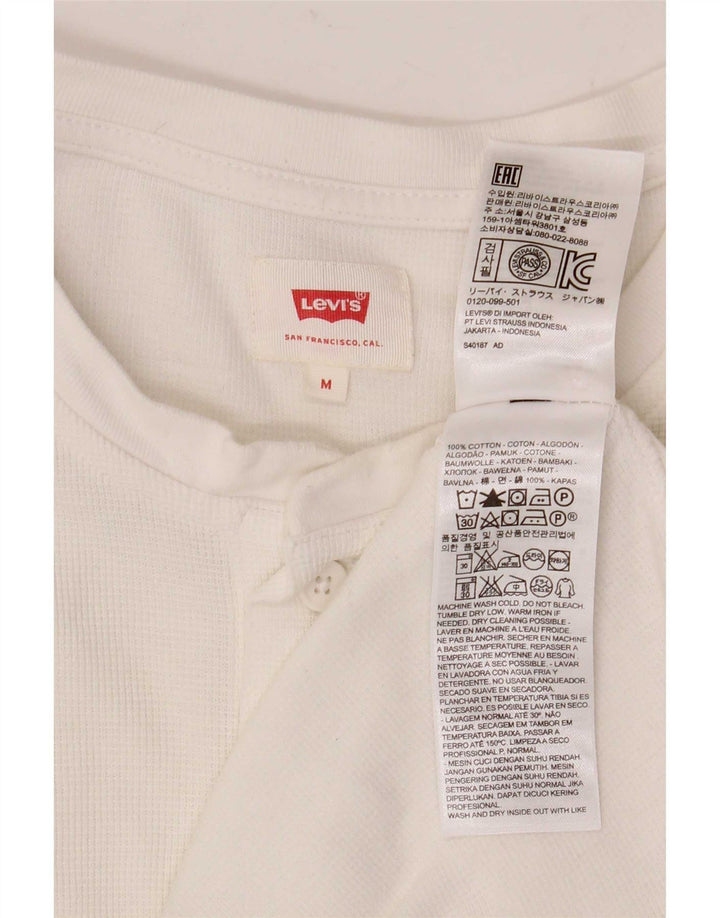 Мужской топ Levi's с длинным рукавом, средний белый хлопок, хлопок