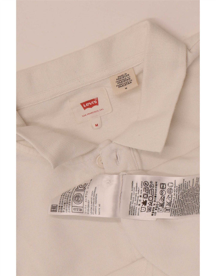 Мужская рубашка-поло Levi's из хлопка среднего размера белого цвета