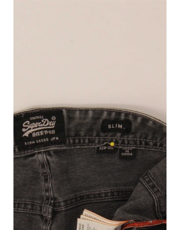 Мужские джинсовые шорты Superdry Corporal Slim W32, хлопковые, среднего серого цвета
