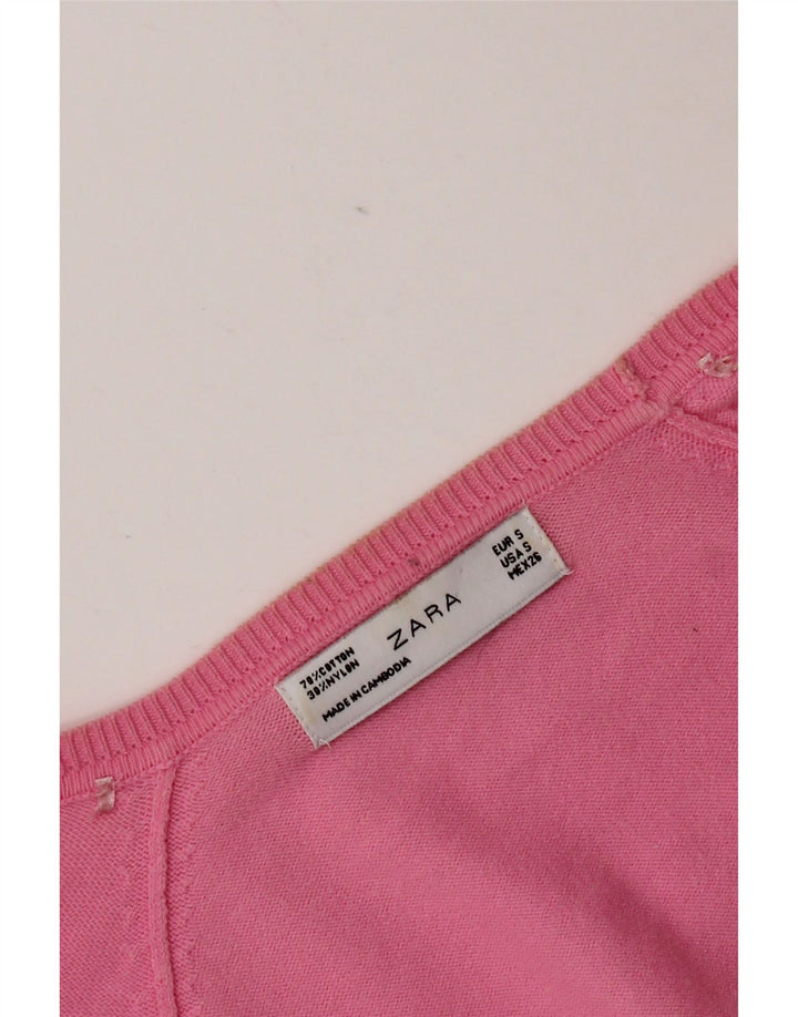 Женский кардиган Zara UK 10, маленький розовый