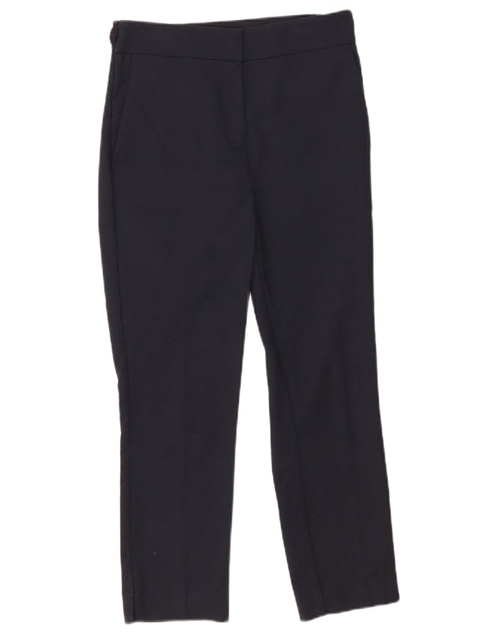 Женские укороченные брюки Zara, маленькие W26 L25, темно-синие