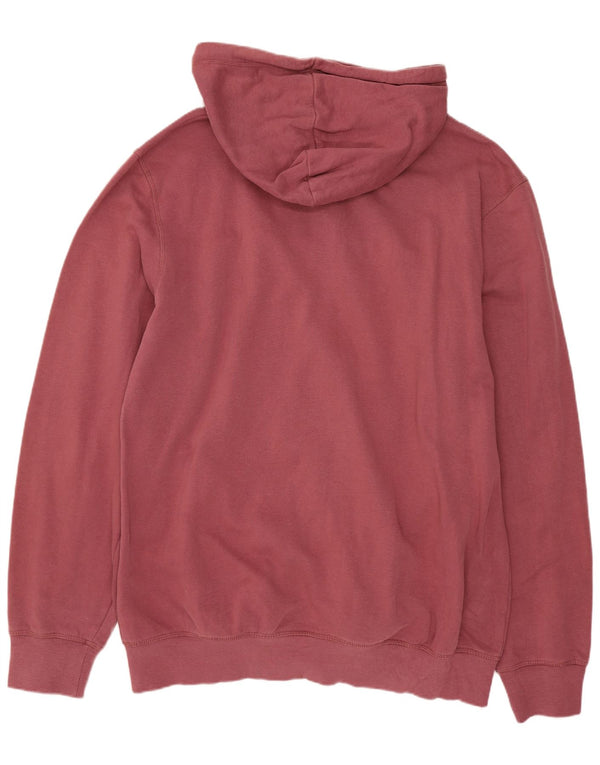 DIADORA Mens Zip Hoodie Sweater XL Maroon Colourblock Cotton