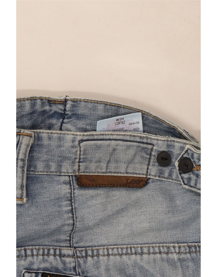 Мужские джинсовые шорты Lee W34, большие синие, хлопок