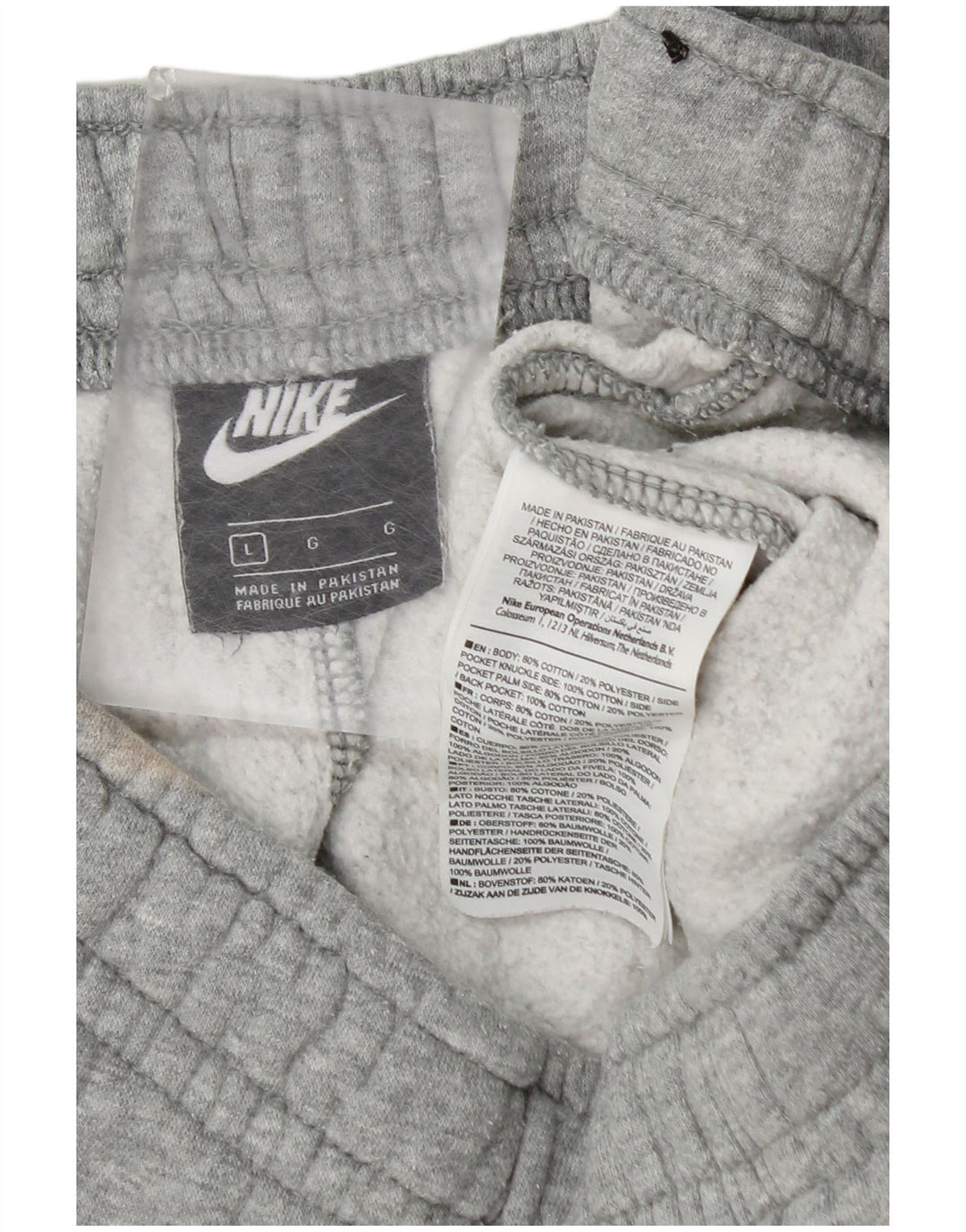 Мужские спортивные брюки Nike, джоггеры, большие серые, хлопковые