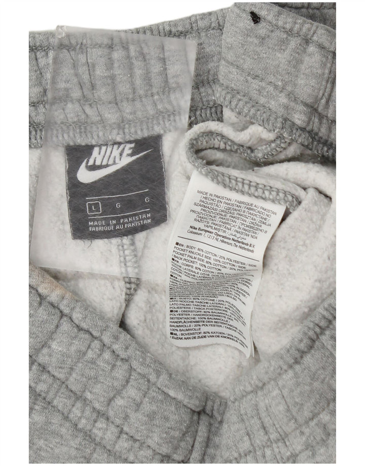 Мужские спортивные брюки Nike, джоггеры, большие серые, хлопковые