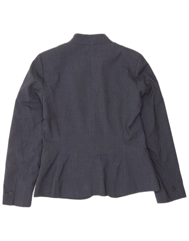 Женский пиджак на 1 пуговице Zara EU 38, маленький темно-синий полиэстер