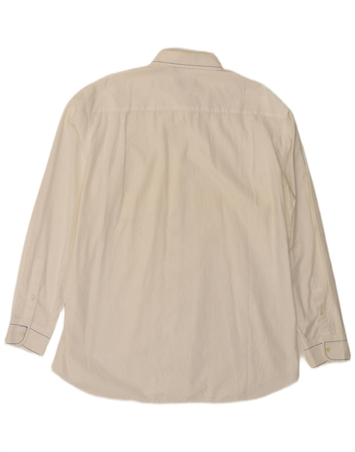 Мужская рубашка для яхтинга PAUL & SHARK, размер 42, большая, белая, хлопковая