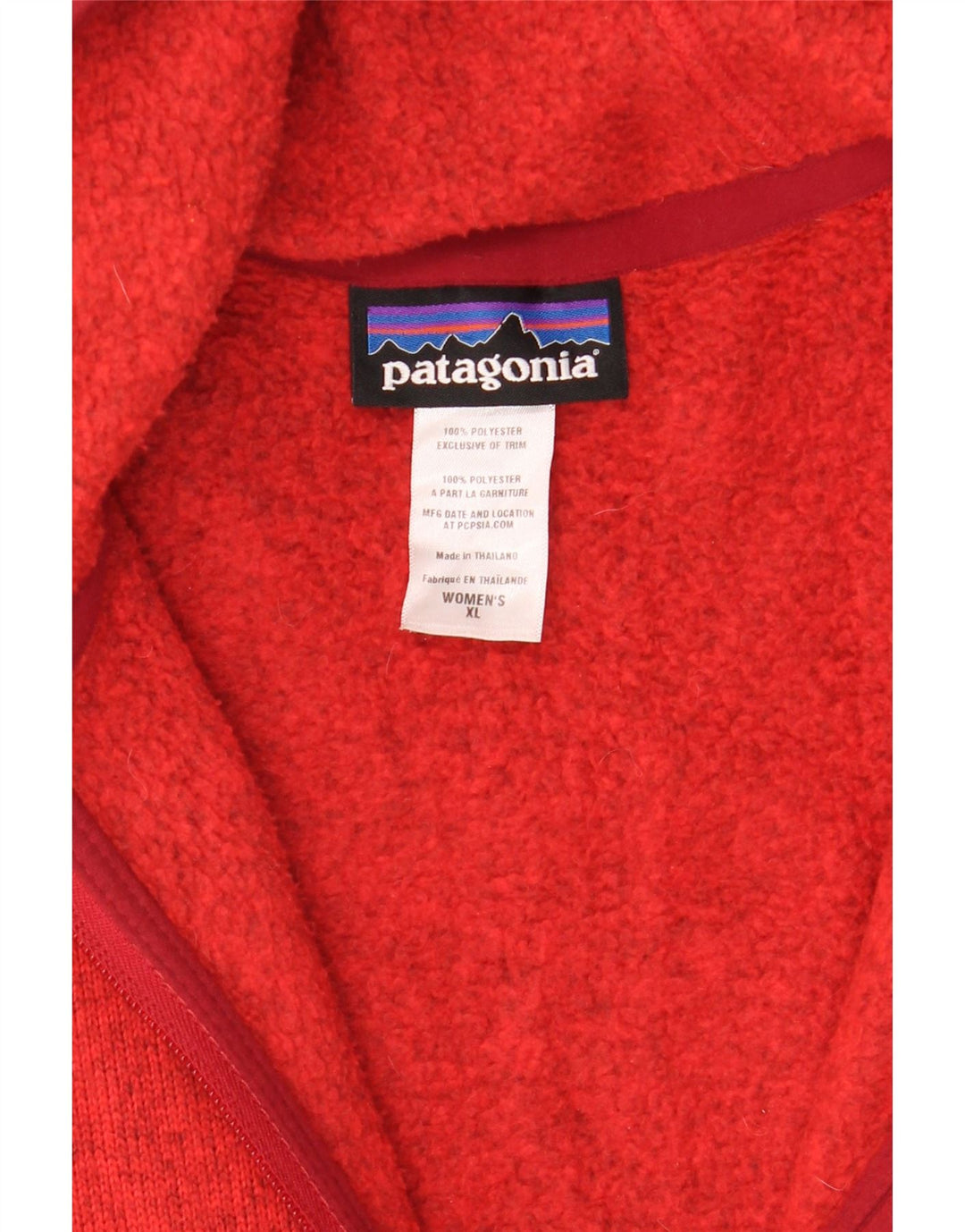 Женский свитер с капюшоном на молнии PATAGONIA UK 18 XL, красный полиэстер