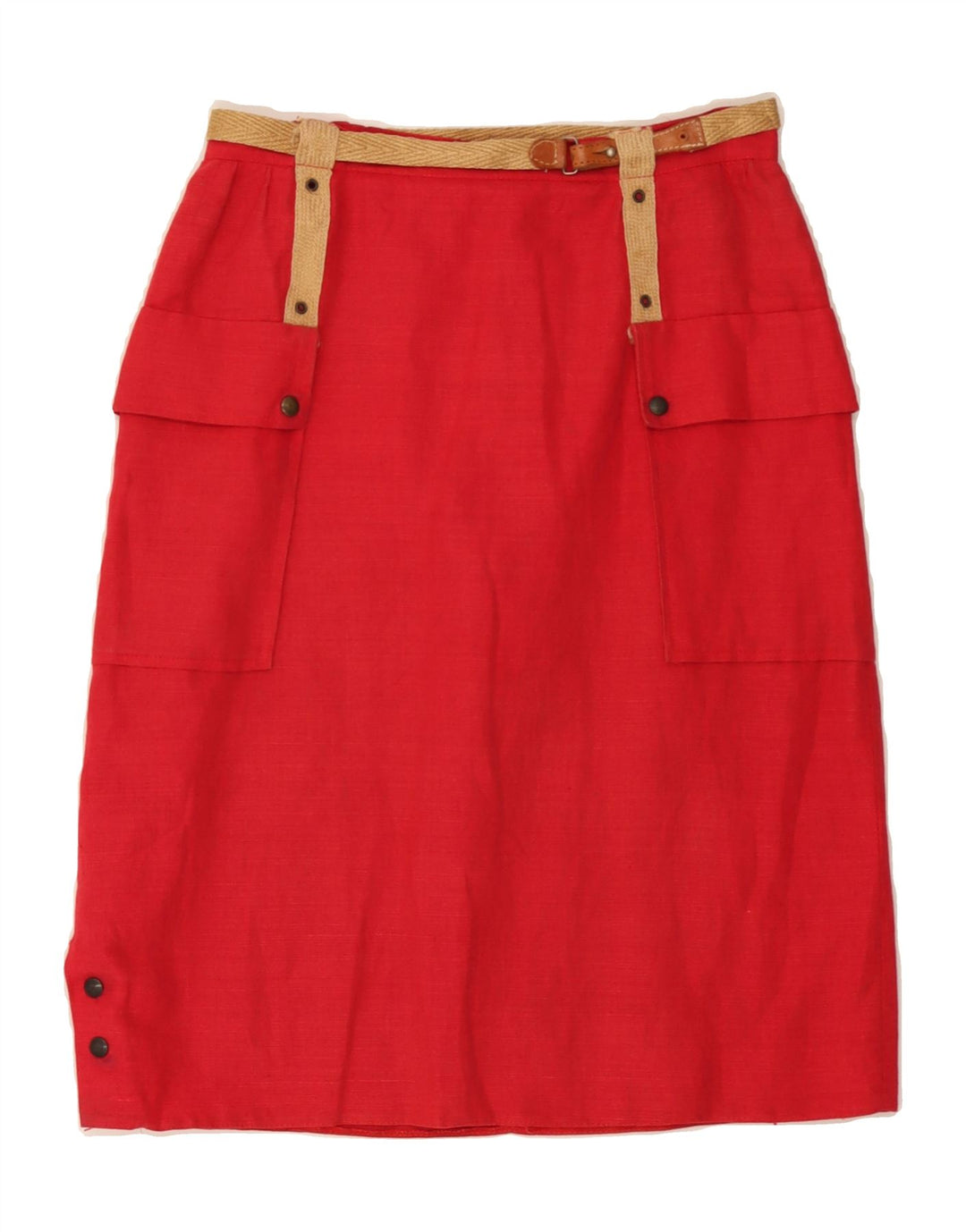 VINTAGE Womens Cargo Skirt IT 42 Medium W28  Red Vintage Vintage and Second-Hand Vintage from Messina Hembry 