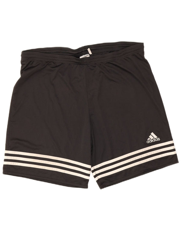 Мужские спортивные шорты Adidas Climalite, большие черные из полиэстера