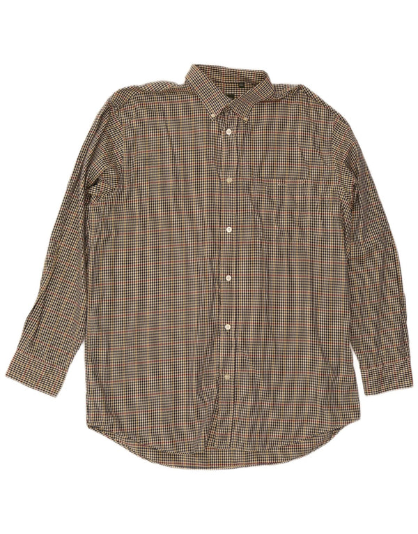 Мужская высокая рубашка Orvis XL, разноцветный хлопок в мелкую клетку
