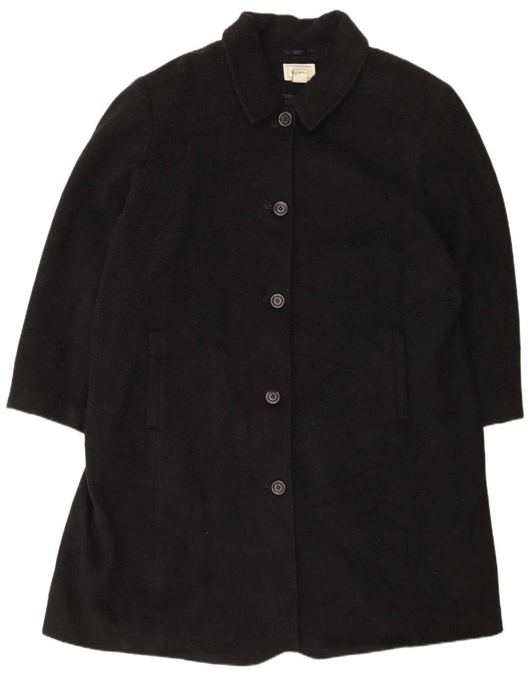 Женское пальто L.L.Bean UK 20 2XL, черное шерстяное