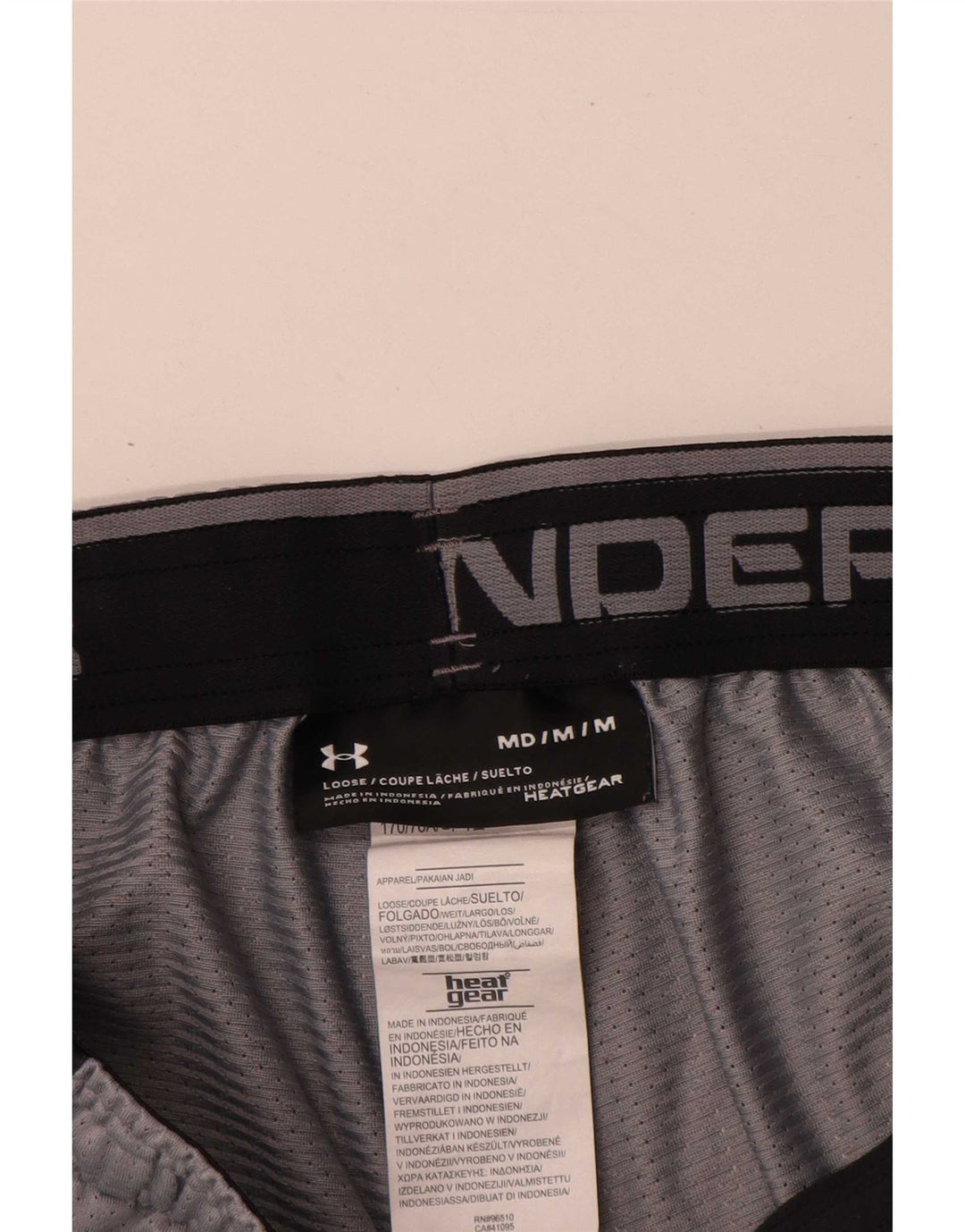 Мужские спортивные шорты свободного покроя Under Armour, средний серый полиэстер, спортивные