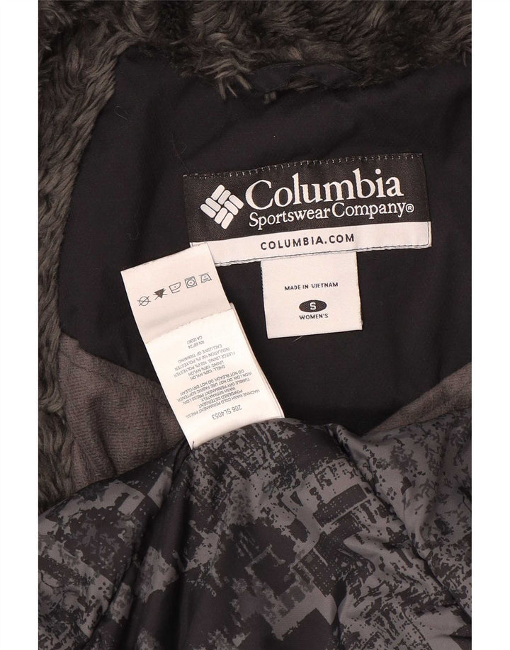 Женская утепленная куртка Columbia с капюшоном UK 10, маленькая, черный нейлон