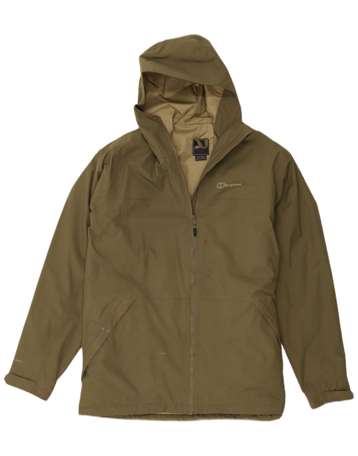 Berghaus Мужская дождевик с капюшоном UK 42 XL Хаки Полиамид