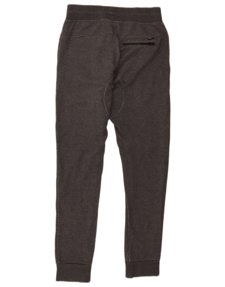 NIKE Mens Graphic Tracksuit Trousers Joggers Small  Grey Cotton