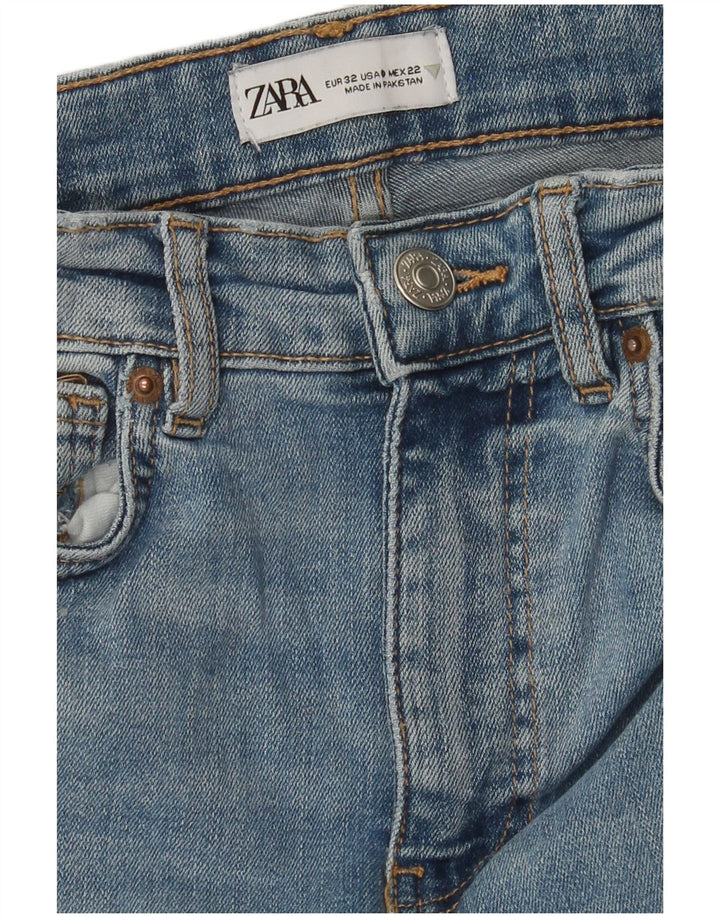 ZARA Womens Flared Jeans EU 32 2XS W24 L32 Blue