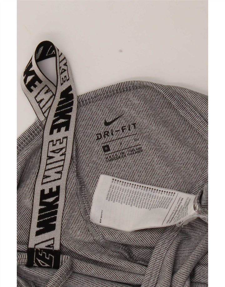 Женский жилет с графическим рисунком Nike Dri Fit UK 8, маленький серый полиэстер с цветными блоками