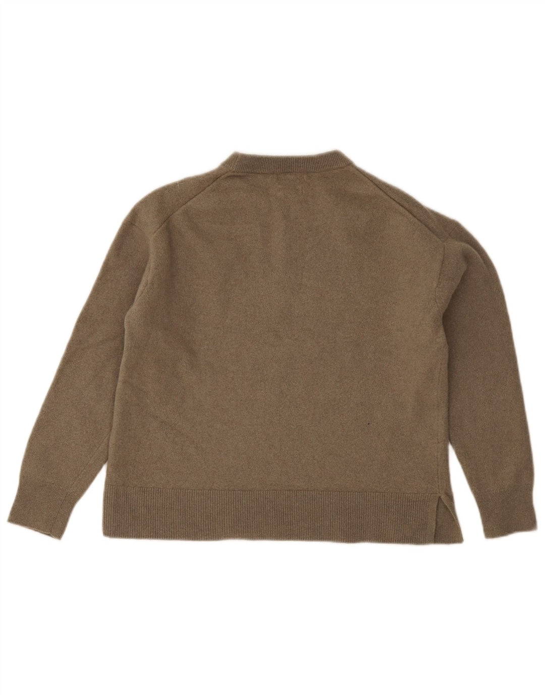 Женский джемпер с круглым вырезом Massimo Dutti, Великобритания 14, большой серый, шерстяной