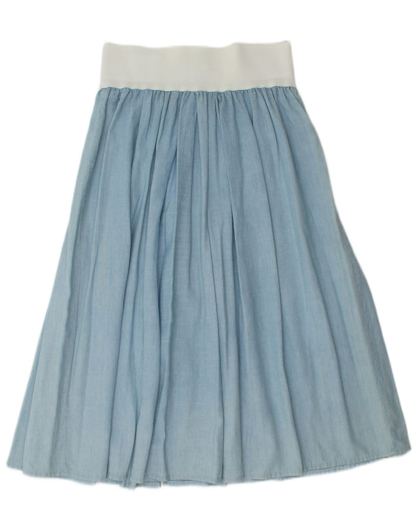 Винтажная женская юбка-трапеция с высокой талией IT 44 Medium W28 Синяя цветных блоков