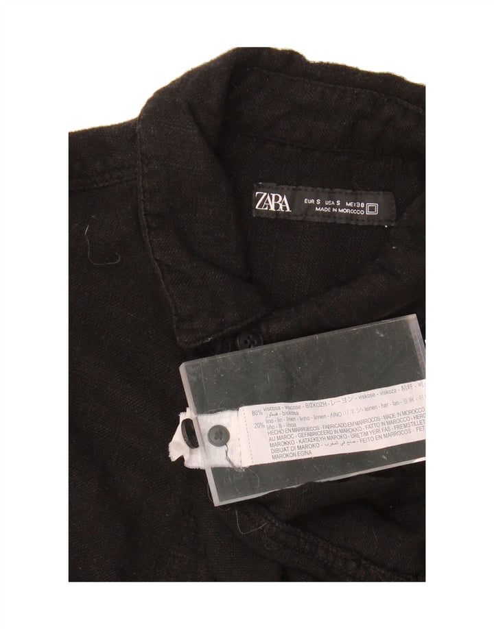 ZARA Mens Shirt Small Black Viscose Vintage Zara and Second-Hand Zara from Messina Hembry 
