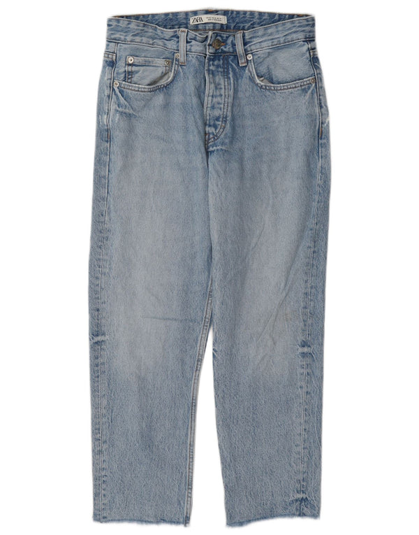 Мужские прямые джинсы Zara EU 38, маленькие W30 L26, синие, хлопок