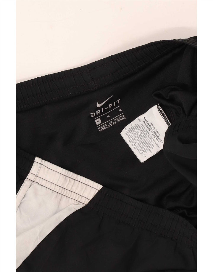 Мужские спортивные шорты Nike Dri Fit среднего размера, полиэстер с цветными блоками, средний черный