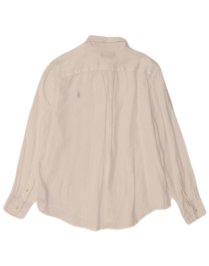 Рубашка Ralph Lauren для мальчиков 14–15 лет, большая белая льняная ткань