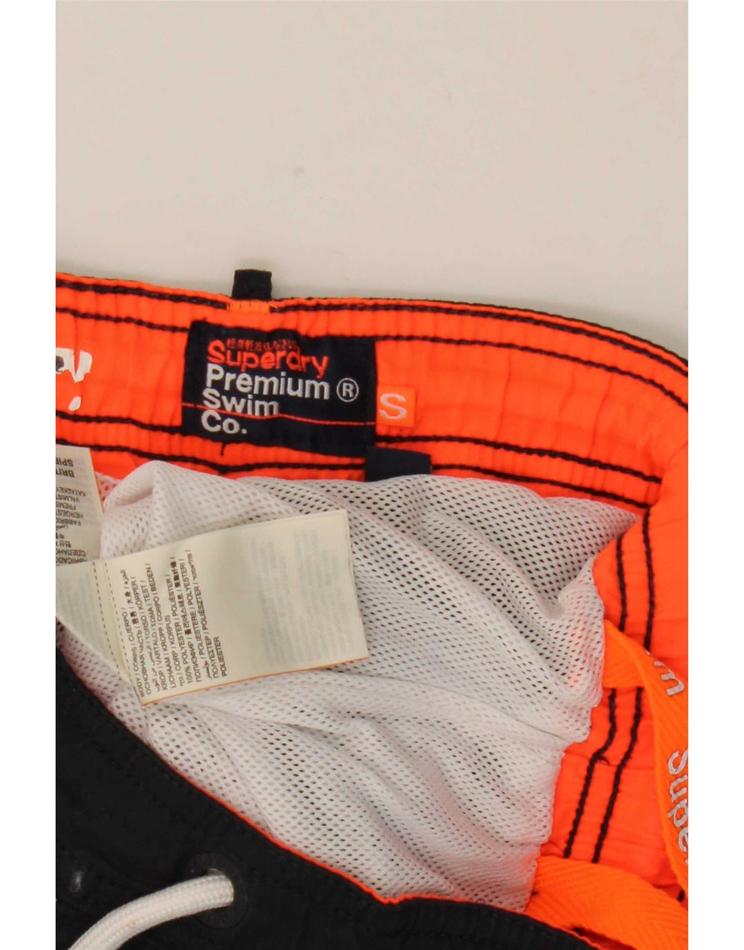 Женские шорты для плавания Superdry с рисунком UK 10, маленькие, темно-синие, полиэстер