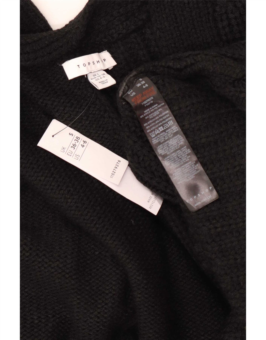 Женский удлиненный кардиган оверсайз Topshop EU 36/38, маленький черный