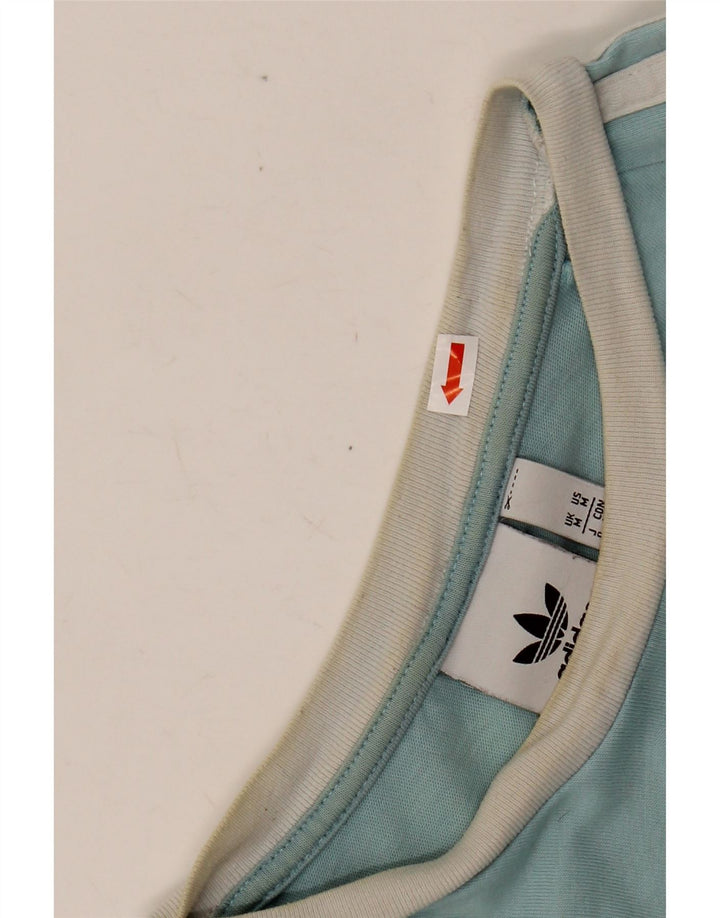 Мужская футболка ADIDAS из хлопка среднего синего цвета