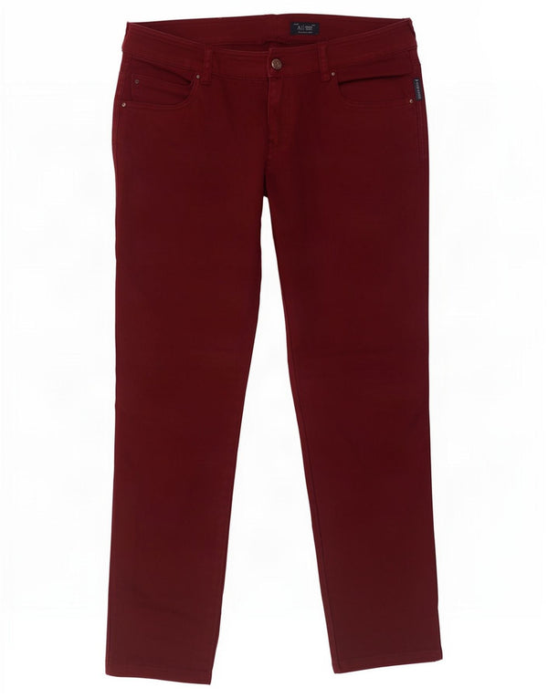 Женские узкие джинсы Armani W31 L29, бордовый хлопок